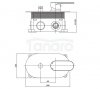 CERSANIT - Bateria wannowo-natryskowa podtynkowa CREA chrom z boksem  S951-305